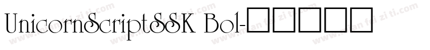 UnicornScriptSSK Bol字体转换